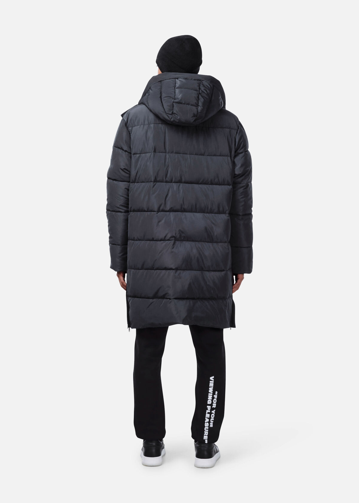 Longline Puffer, Black, hi-res