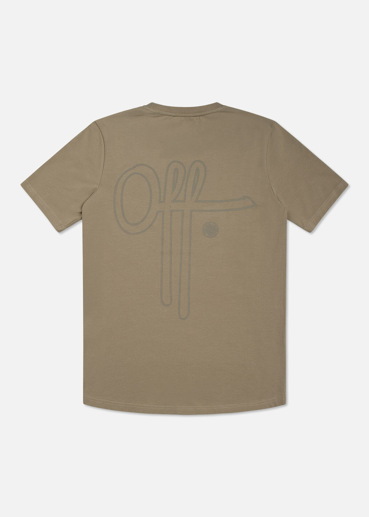 Outline Off Slimfit tee- 95% Cotton 5% Elastane- L, Green, hi-res