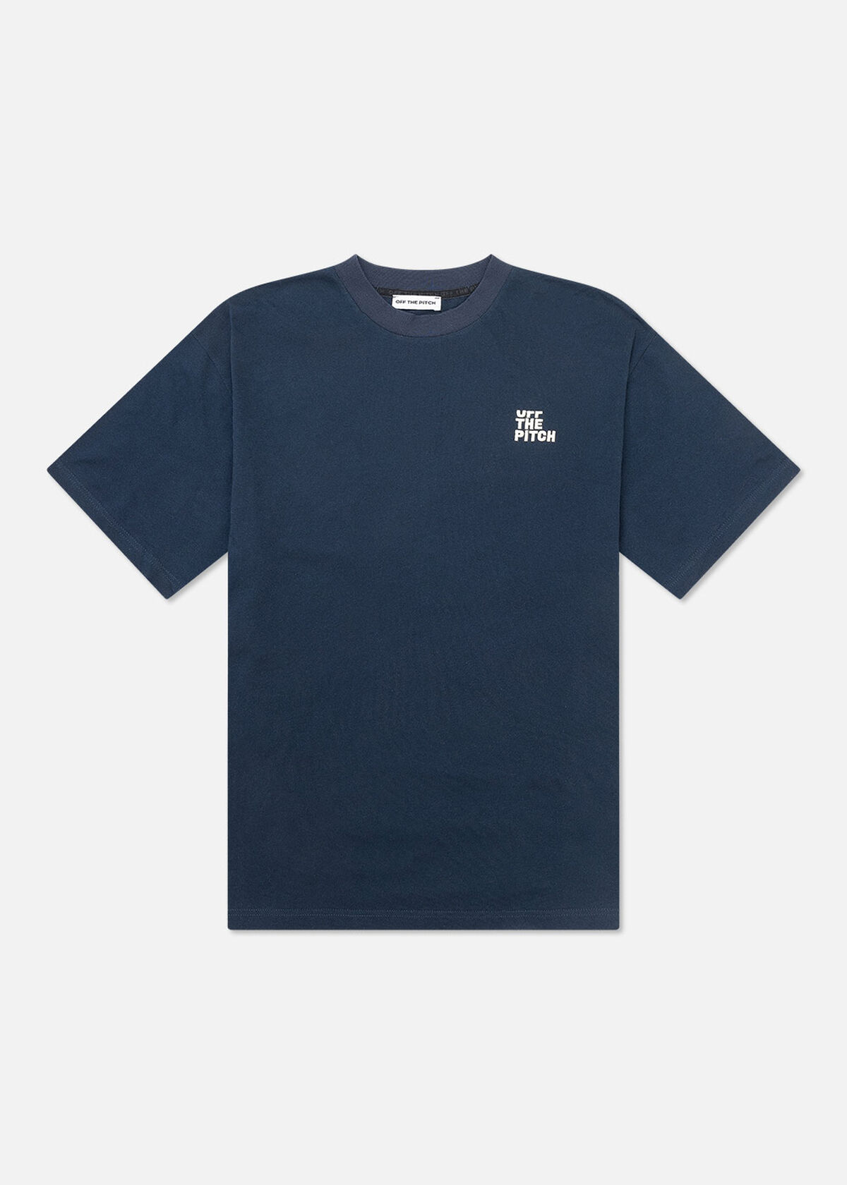 Loose Fit Pitch Tee - 100% Cotton, Navy/Black, hi-res