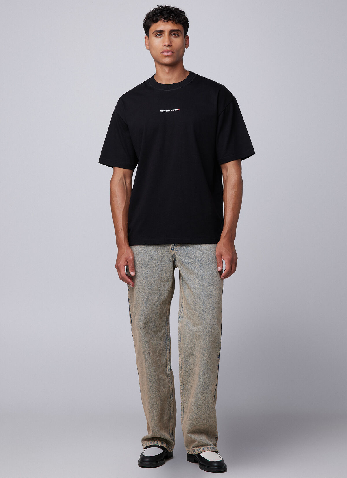 Fragile World Loose Fit Tee, Black, hi-res