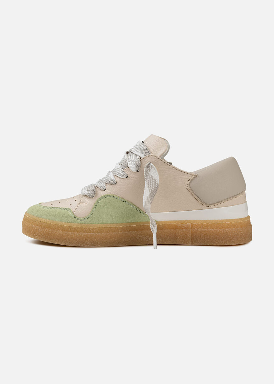 Dodgem - Tumbeled Leather / Suede, Crème, hi-res