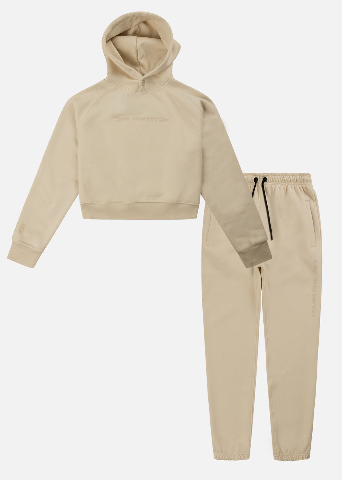 Comfort Sweat Suit Women - 100% Cotton, Crème, hi-res
