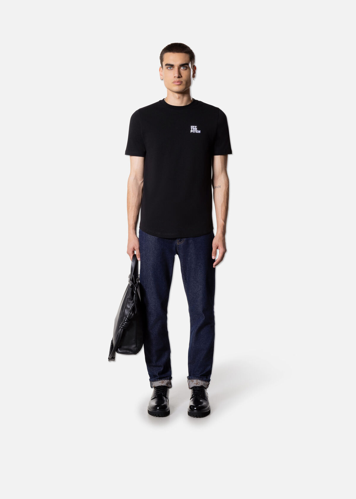 Spectrum Slim Fit Tee, Black, hi-res