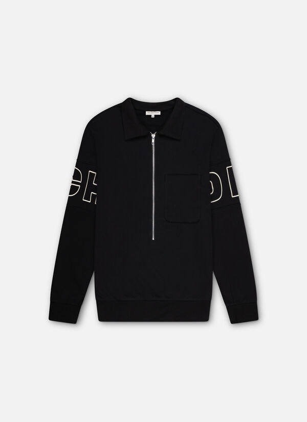 Half zip Polo sweater