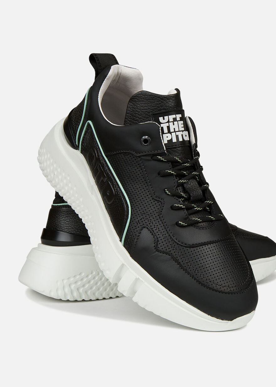Treble Runner - White - Leather, Black, hi-res