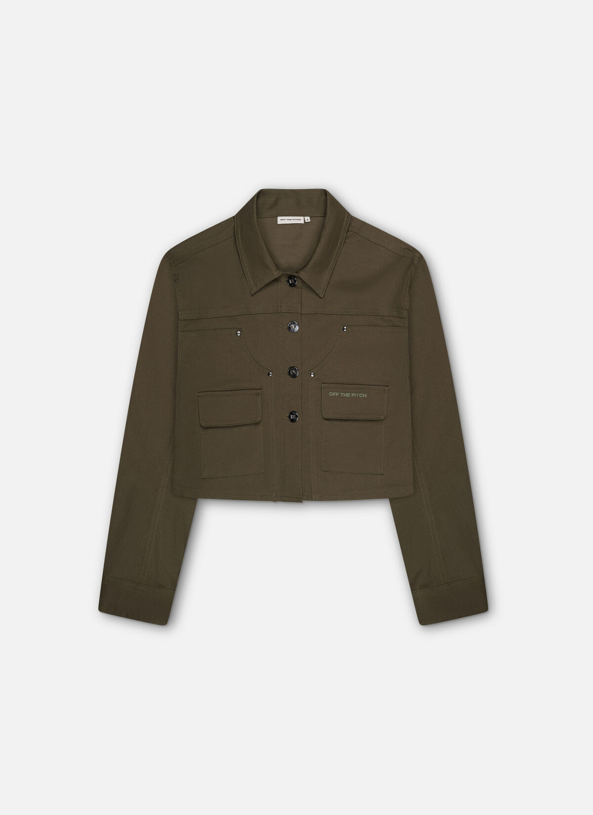 Cropped Carpenter Jacket, Dark green, hi-res