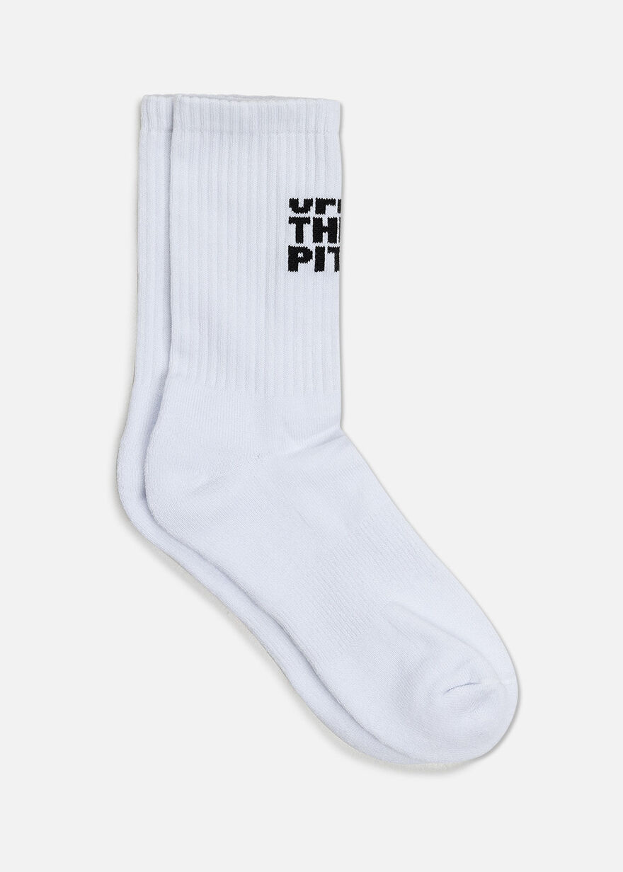 Block Logo Sock - 85% Cotton/10% Polimid/5%Elastan, White, hi-res