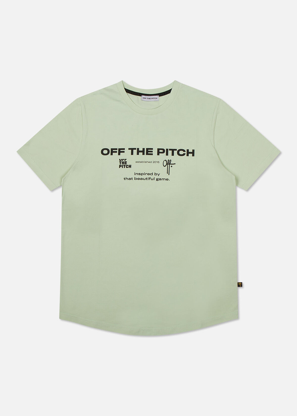 The Sage Slimfit Tee - Black - 95% Cotton 5% Elast, Green, hi-res