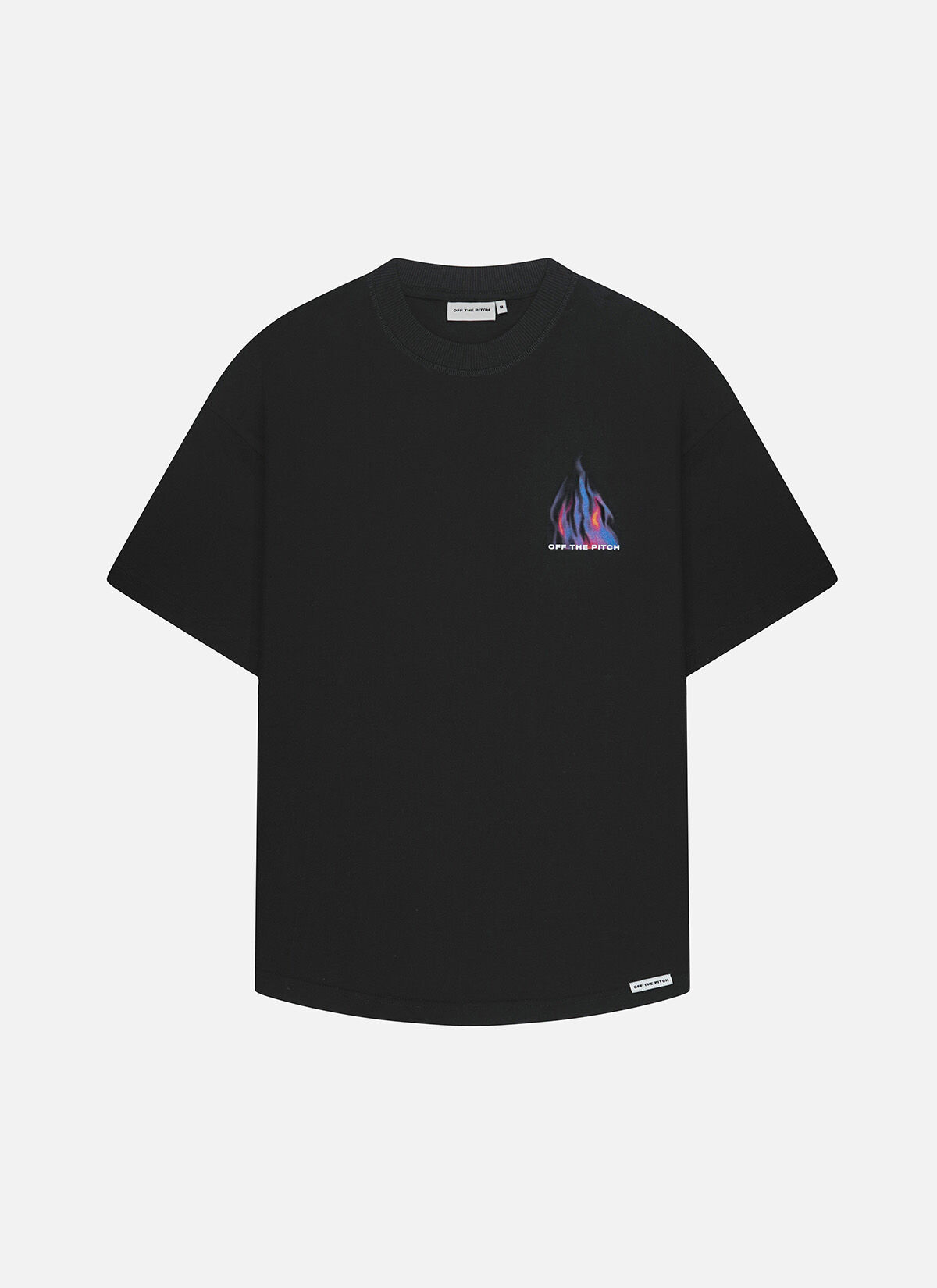 Burning Flower Oversized Tee, Black, hi-res