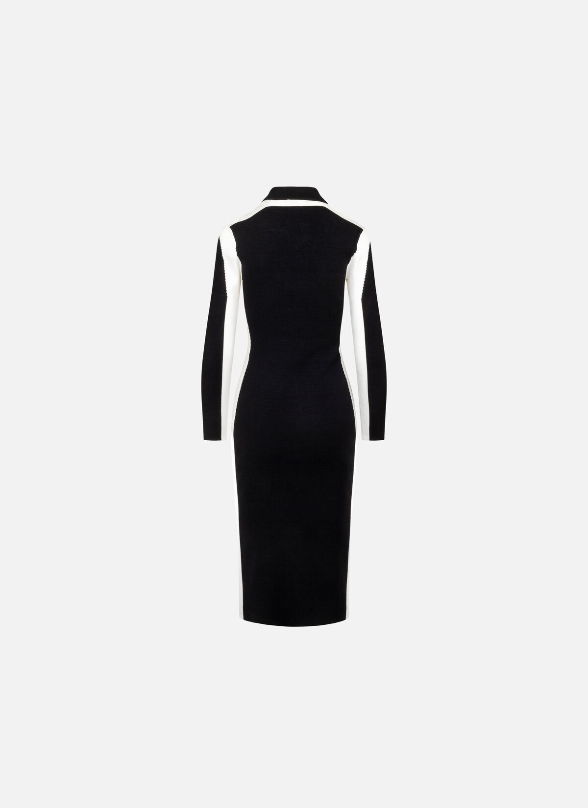 Knitted Bodycon Dress, Black, hi-res