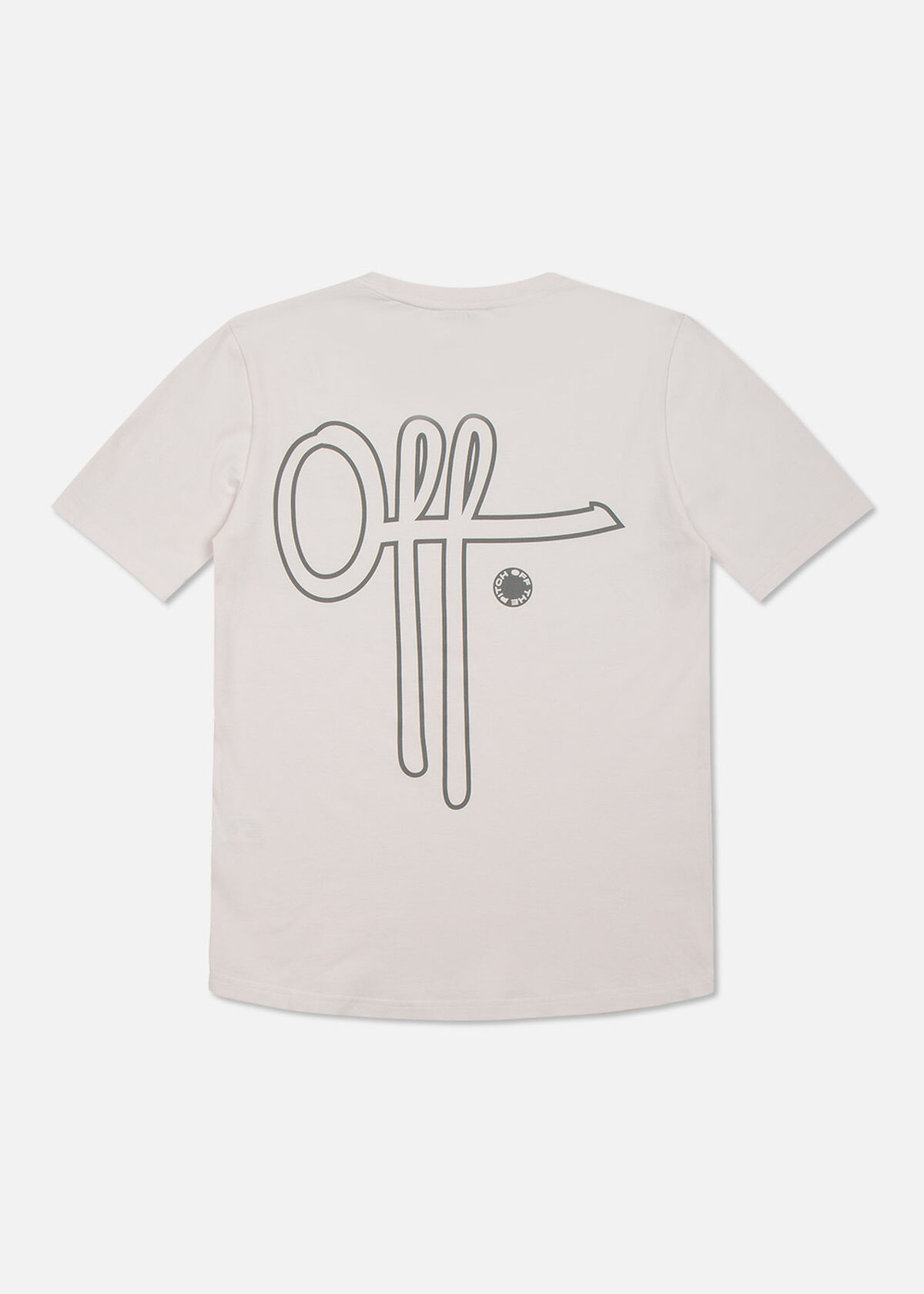 Outline Off Slimfit tee- 95% Cotton 5% Elastane- L, Light Grey, hi-res