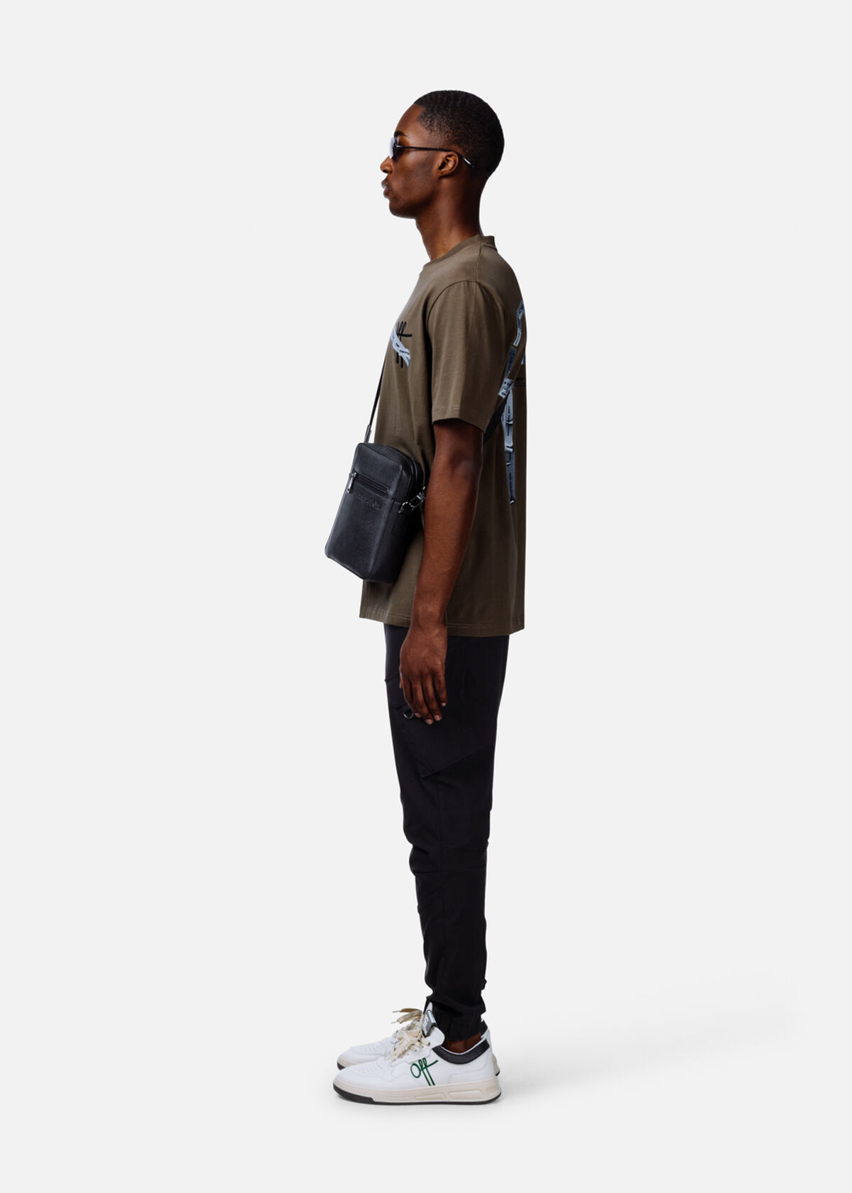 Tape Off Regular Fit Tee, Army green, hi-res