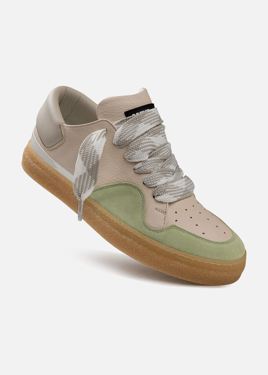 Dodgem - Tumbeled Leather / Suede, Crème, hi-res