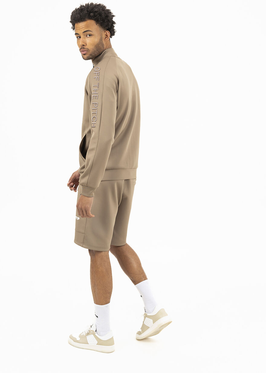 College Track Shorts - 95% Polyester / 5% Elastane, Sand, hi-res