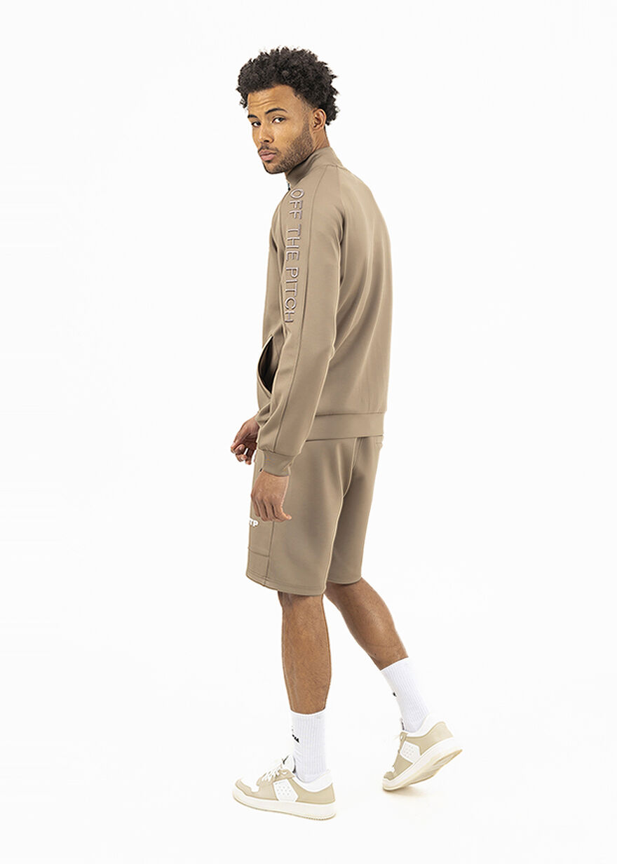 College Track Shorts - 95% Polyester / 5% Elastane, Sand, hi-res