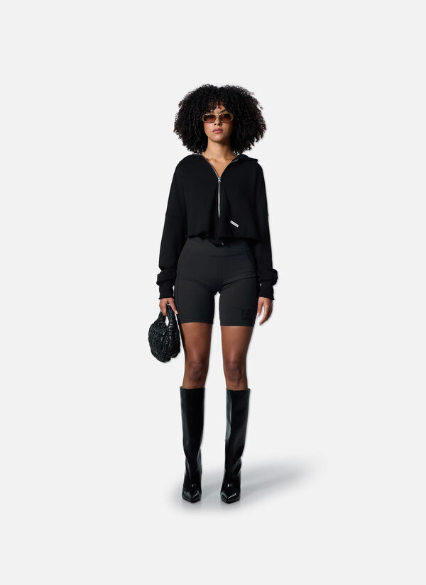 Frayed Edge Cropped Hood