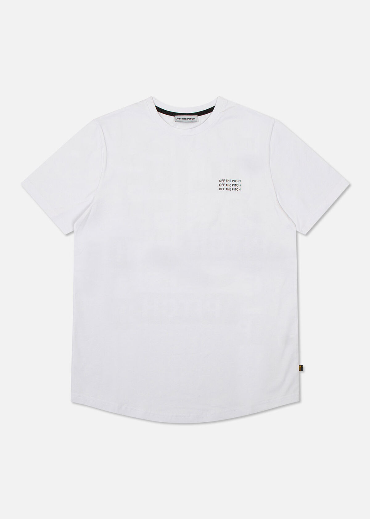 The Saturn Slimfit Tee - Black - 95% Cotton 5% Ela, White, hi-res