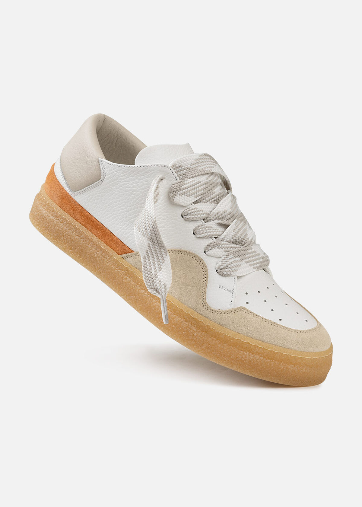 Dodgem - Tumbeled Leather / Suede, White/Red, hi-res