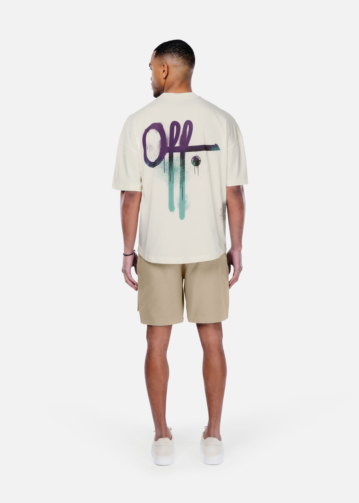 Graffity Oversized Tee, Off white, hi-res