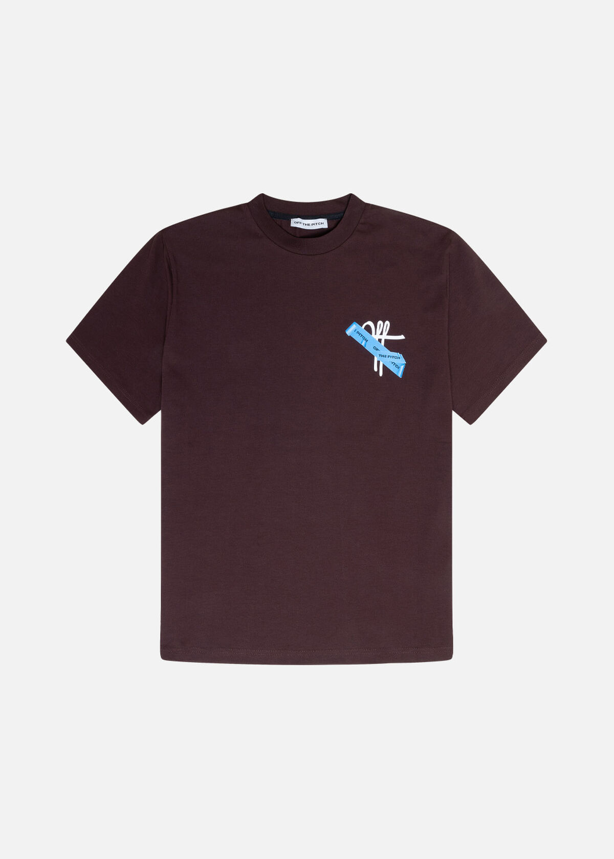 Tape Off Regular Fit Tee, Dark brown, hi-res