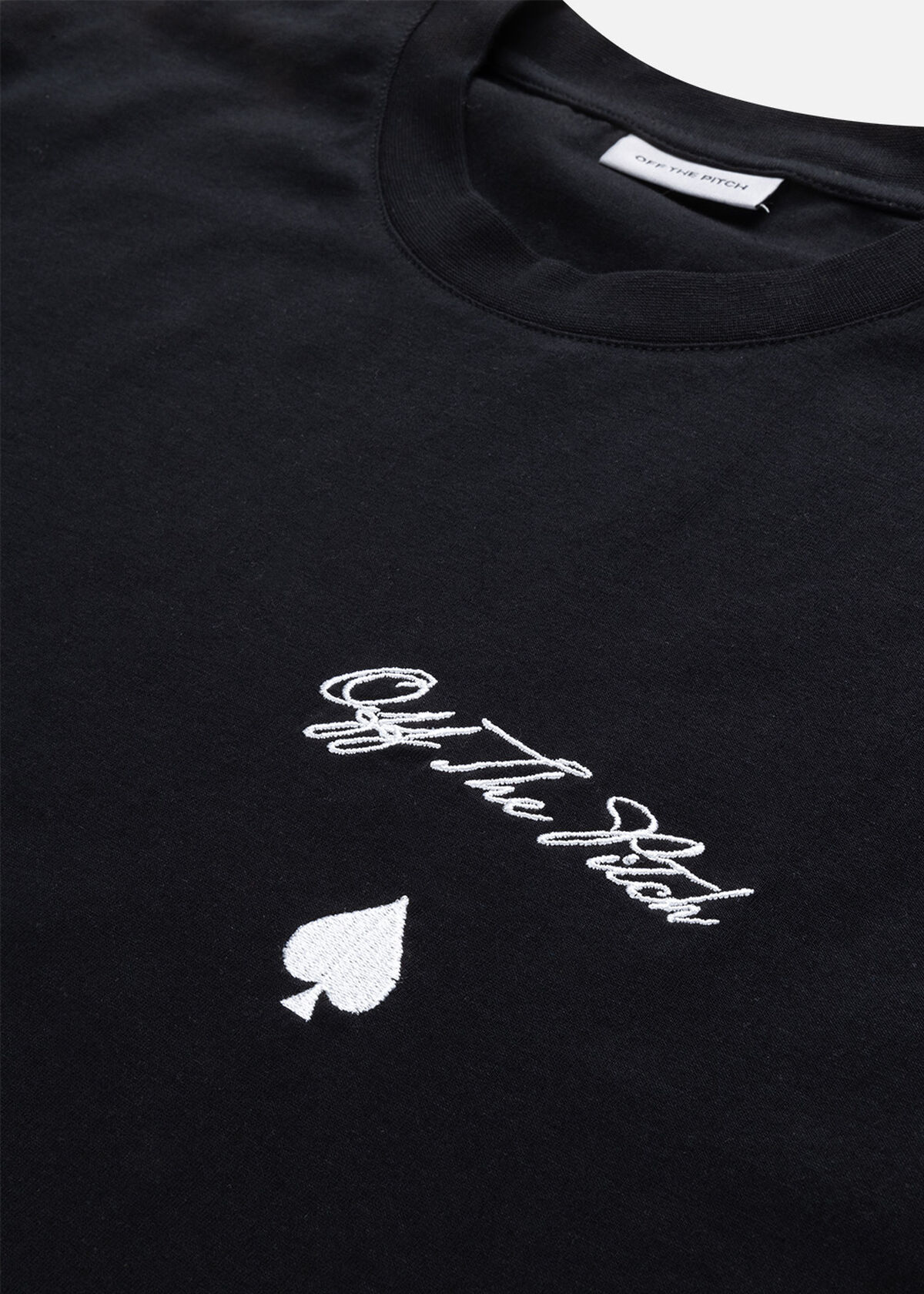 Script Ace Regular Tee, Black, hi-res