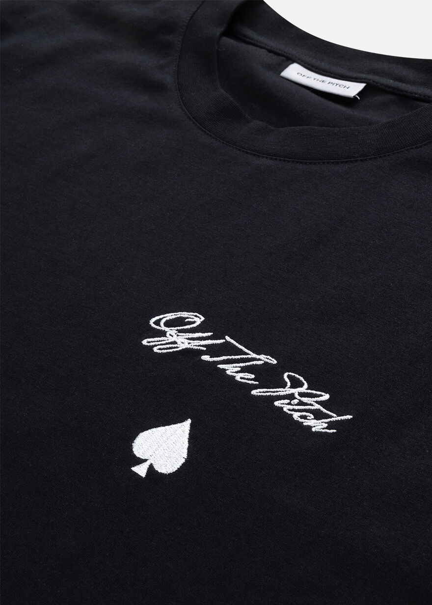 Script Ace Regular Tee, Black, hi-res