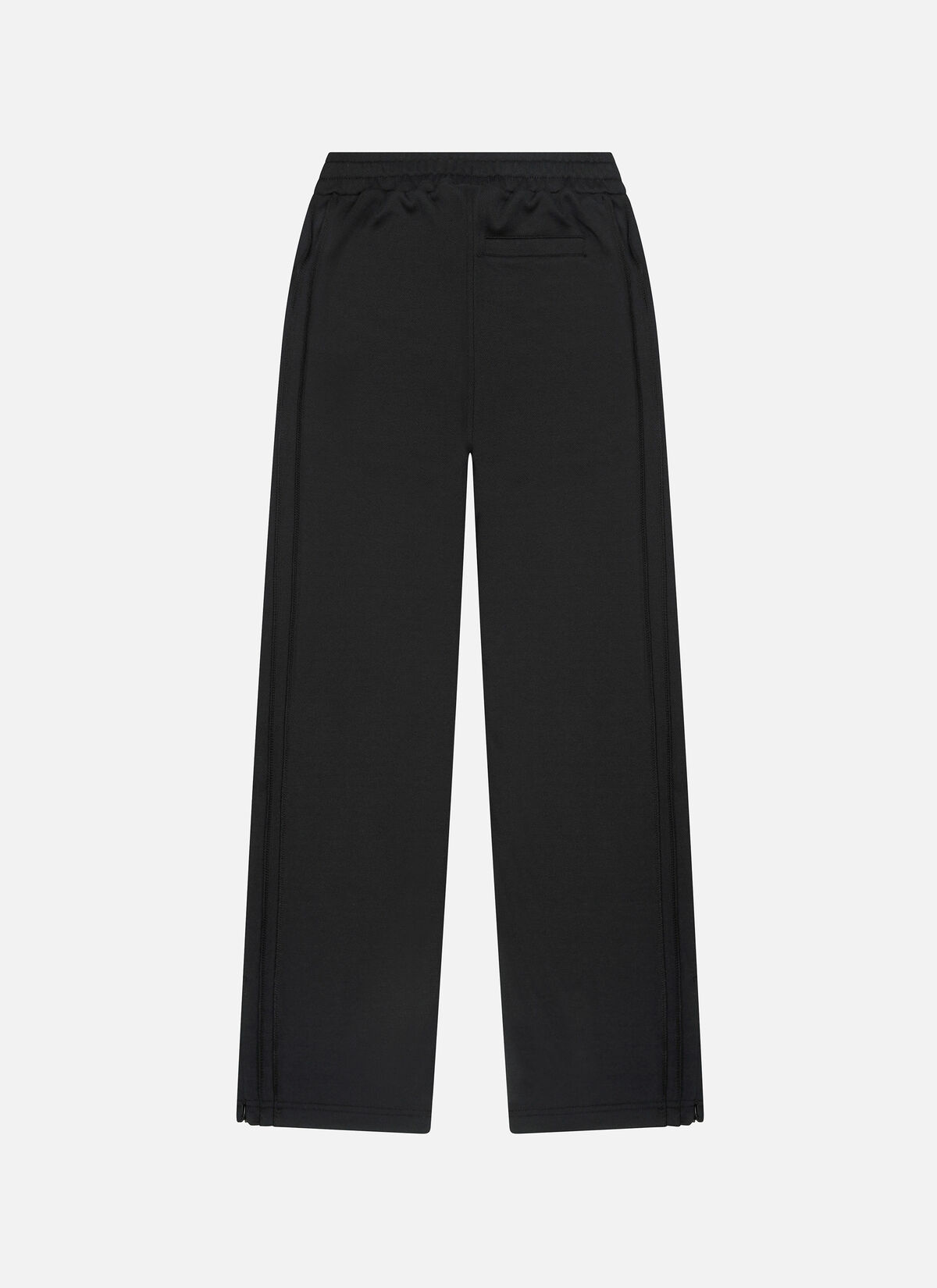 Raw Edge Panel Pants, Black, hi-res