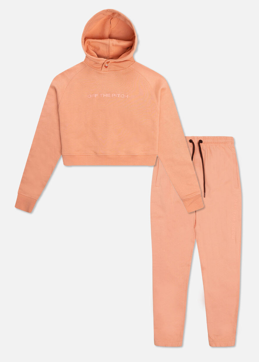 Comfort Sweat Suit Women - 100% Cotton, Peach, hi-res
