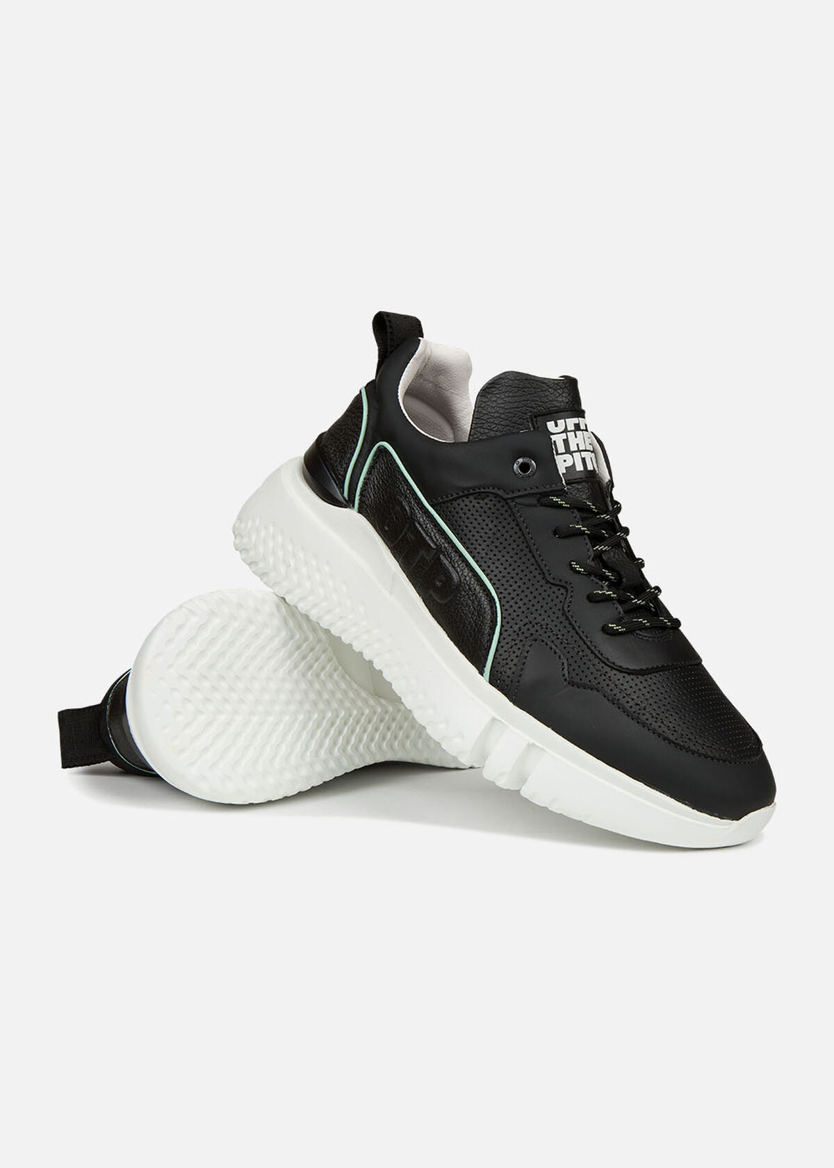 Treble Runner - White - Leather, Black, hi-res