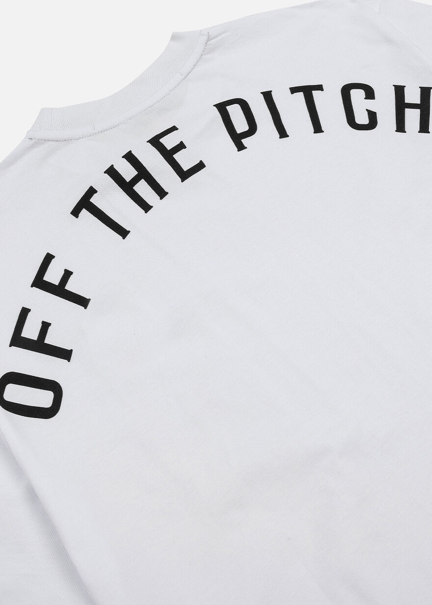 Loose Fit Pitch Tee - 100% Cotton, White, hi-res