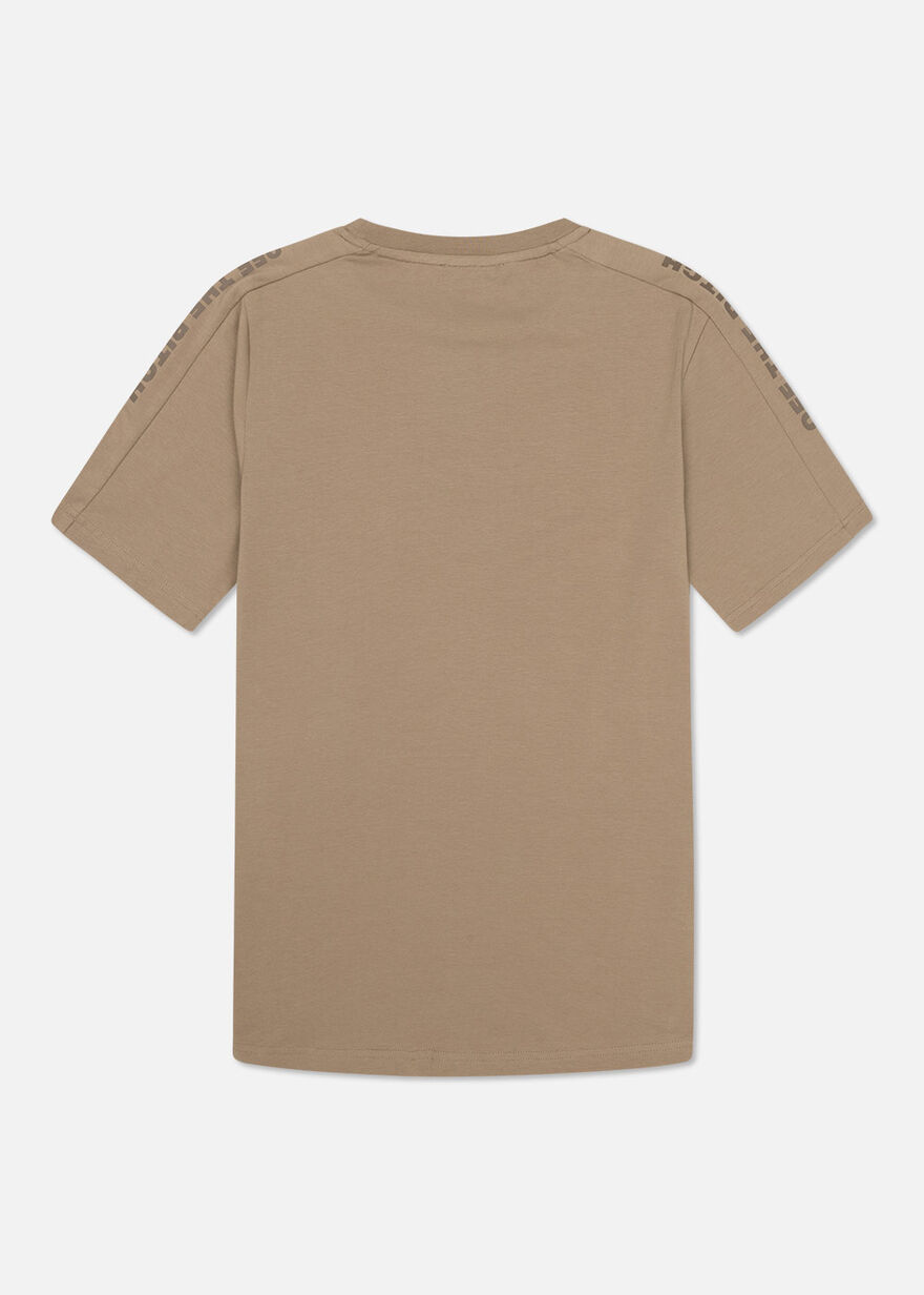 Leisure Slim Fit Tee - 95% Cotton / 5% Elastane, Sand, hi-res