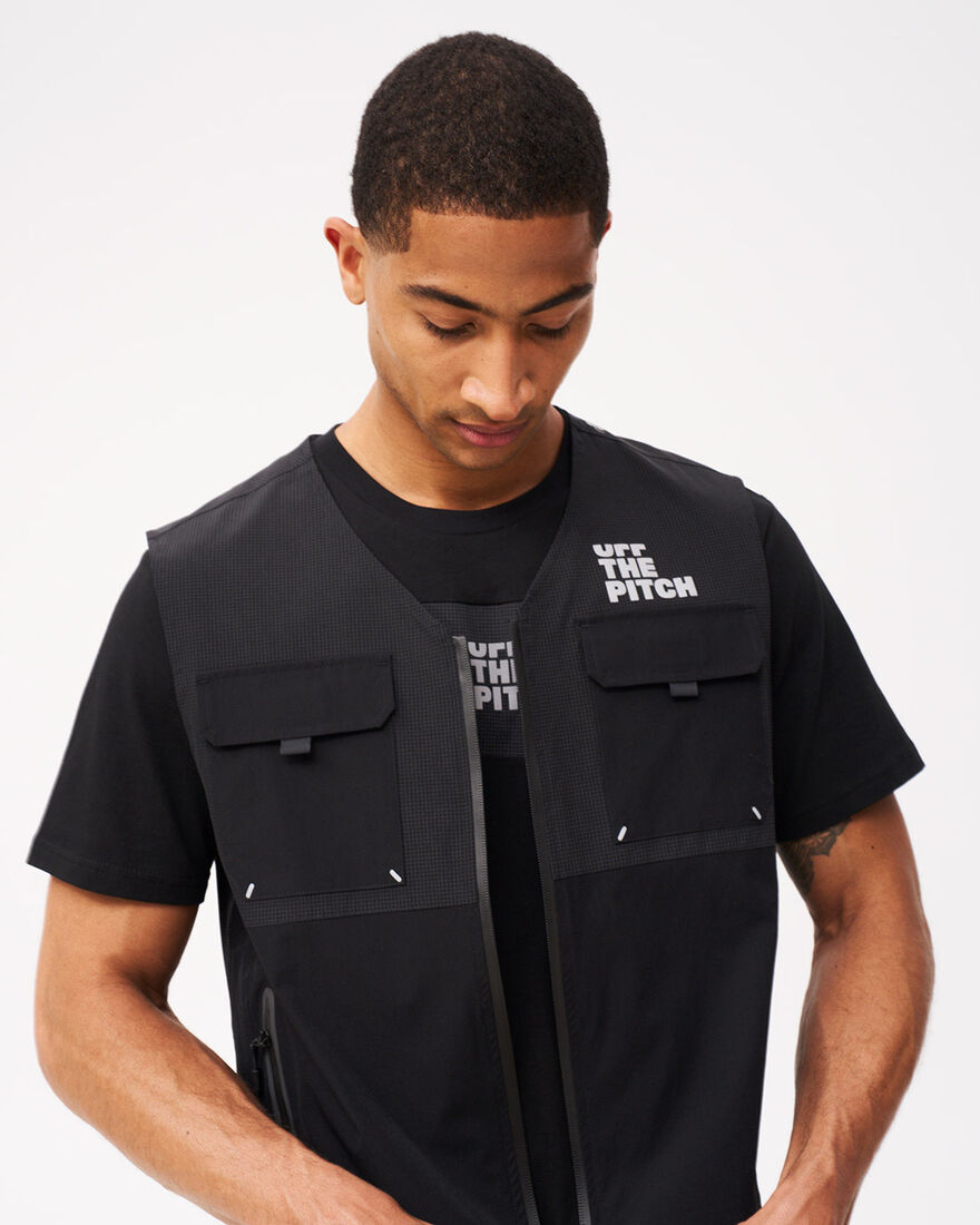OTP x ROBEY Tammy Woven Bi-Stretch Utility Vest, Black, hi-res