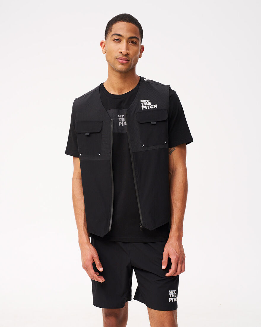 OTP x ROBEY Tammy Woven Bi-Stretch Utility Vest, Black, hi-res