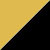 Off-set Cap - 100% Cotton, Black/Yellow, swatch
